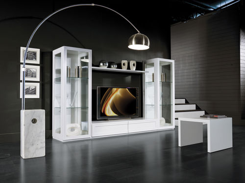 Contemporary TV wall unit - Q-BOX ROSSO - F.LLI MIRANDOLA SAS - wooden