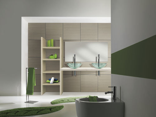 Wall-hung washbasin cabinet - WOOD AND THE CITY HOME - F.LLI MIRANDOLA SAS - wooden / contemporary
