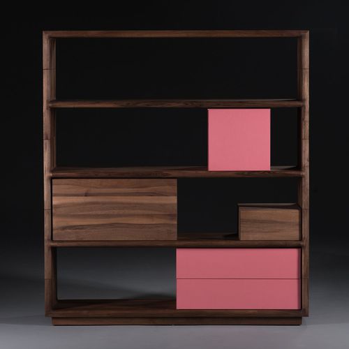 Modular shelf - AGILIS - Artisan Solid Wood Furniture - contemporary / oak / walnut