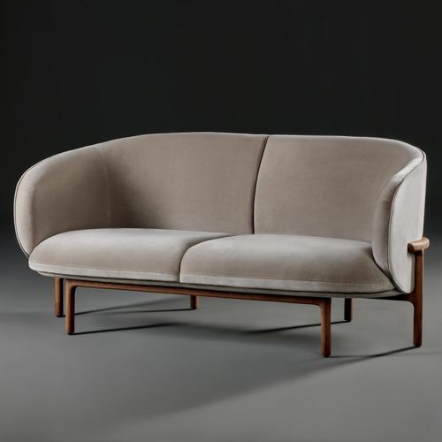 Contemporary sofa - MELA - Artisan Solid Wood Furniture - fabric / 2-person