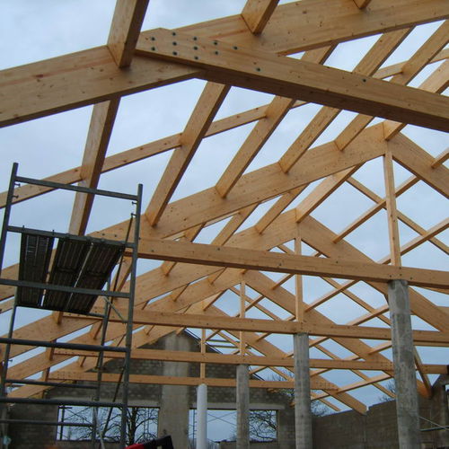 Wooden roof framing - FORCES ARMÉES STOCKEM	 - Artbois SA - glulam / prefab