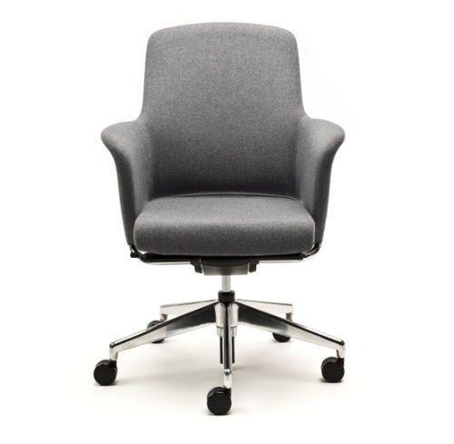 Contemporary office armchair - RHAPSODY : RH900 - Senator - leather / fabric / adjustable-height