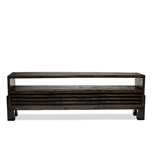 Contemporary TV cabinet - MIRAI : PM.COP.L - WARISAN - wooden / black