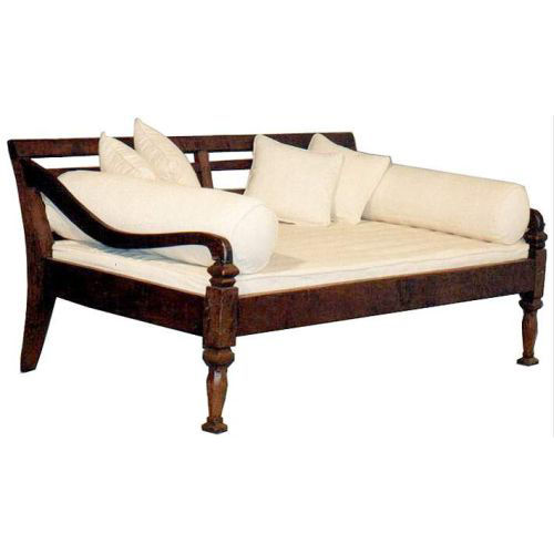 Traditional bench - JAWA : R.DB2 - WARISAN - wooden / with backrest / with armrests