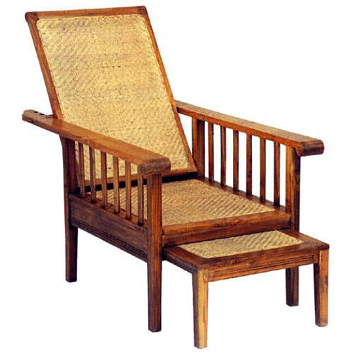 Traditional armchair - COMFORT LAZY : CL.LC3 - WARISAN - wooden / with footrest
