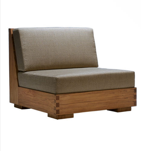 Contemporary fireside chair - NIKI : G.EC9 - WARISAN - wooden / garden