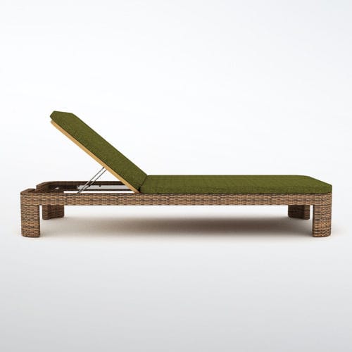 Contemporary sun lounger - TEABU : G.PL51 - WARISAN - wooden / pool