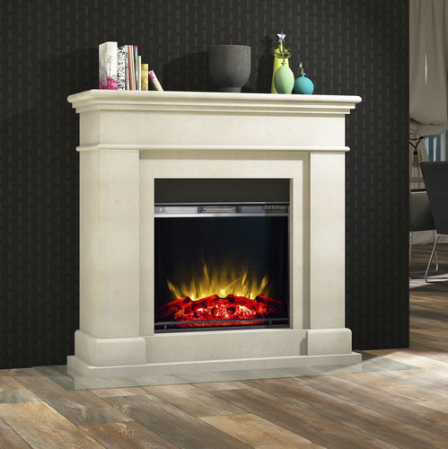Electric fireplace - ROMA CLASSICO - muenkel design - free-standing / Single-sided / closed hearth