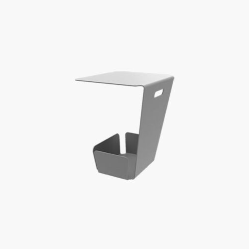 Contemporary side table - BAGUIO - Matière Grise - thermo-lacquered steel / aluminum / rectangular