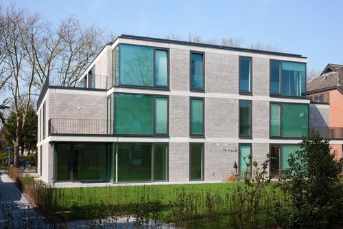 Facade brick - LIGHT STEAM-REDUCED STP-14/1A - Janinhoff - hollow / embossed / smooth