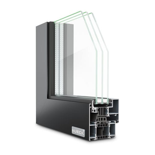 Aluminum window profile - LAMBDA WS 075 IS - Hueck System GmbH & Co. KG - thermally-insulated / burglar-proof / wind-proof