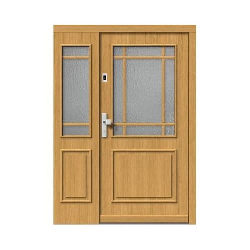Entry door - CLASSIC : M503+ST - M SORA - wooden / swing / semi-glazed