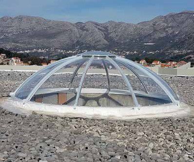 Metal dome skylight - SEGMENTED  - Akripol d.o.o. - polycarbonate / acrylic / curved