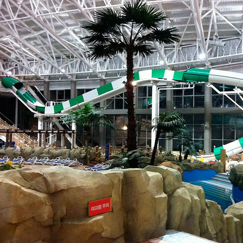 Curved water slide - CAMELBACK - Van Egdom - for water park / high-speed / with light and sound effects