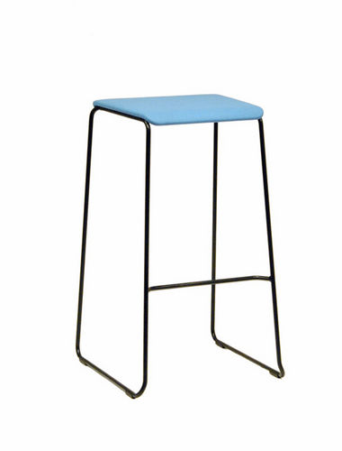 Contemporary bar stool - MONTOYA - mitab - birch / oak / fabric