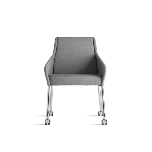Contemporary visitor chair - TWEED - mitab - indoor / fabric / steel