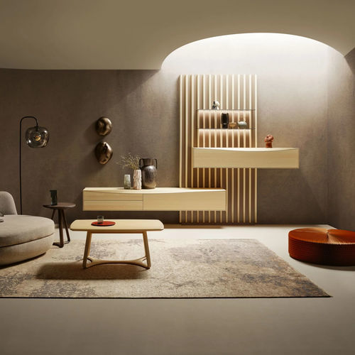 Contemporary living room wall unit PURO WAVE ANREI Reisinger GmbH oak / walnut / beech