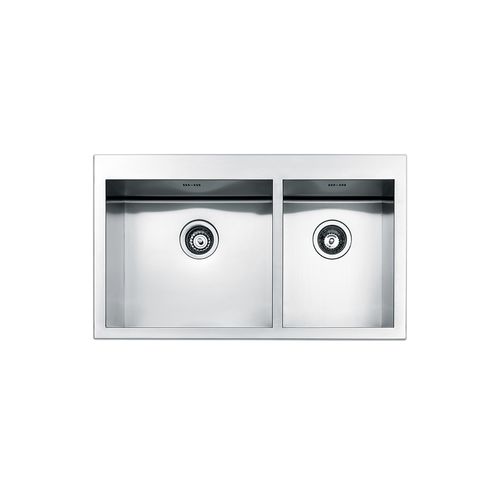 Double kitchen sink - AMALTHEA : SQ4530I - Apell S.p.A. - without drainboard / stainless steel / overmount