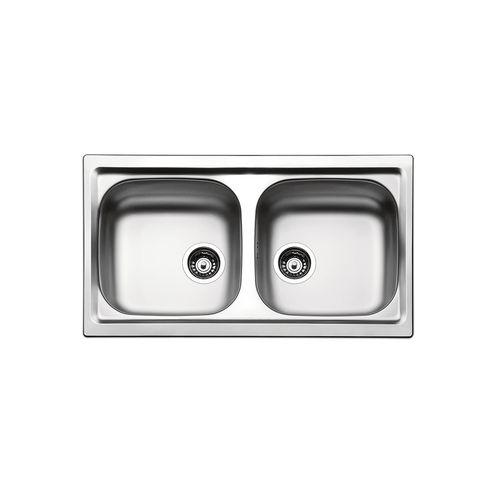 Double kitchen sink - FIRENZE : FH862I - Apell S.p.A. - without drainboard / stainless steel / overmount