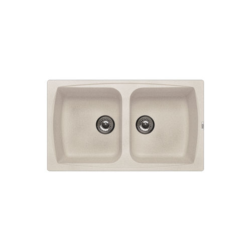 Double kitchen sink - STONE : PT862IG - Apell S.p.A. - without drainboard / composite / overmount