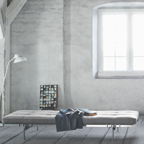 Contemporary daybed - PK80™ - Fritz Hansen - fabric / leather / steel