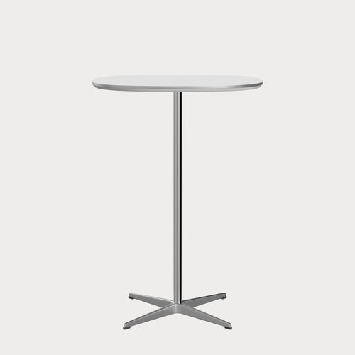 Contemporary high bar table - SUPERCIRCULAR™ - Fritz Hansen - laminate / aluminum base / round