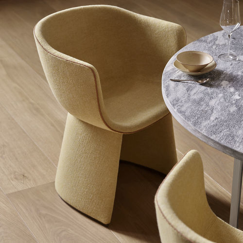Contemporary dining chair - MONOLIT - Fritz Hansen - indoor / leather / upholstered