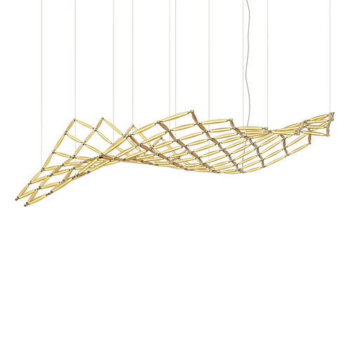 Pendant lamp - Uebu - Tokio furniture & lighting - brass / glass / contemporary
