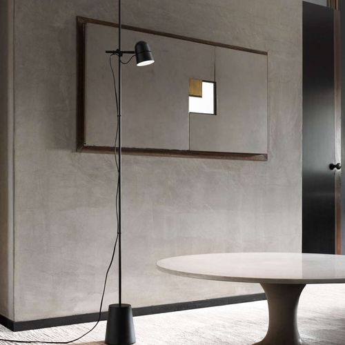 Floor-standing lamp - Counterbalance - LUCEPLAN - aluminum / painted steel / contemporary