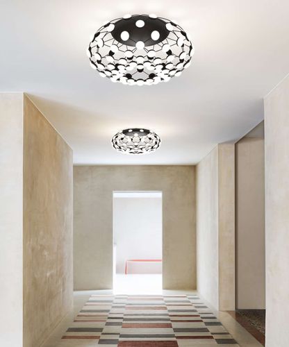 Contemporary ceiling light - Mesh - LUCEPLAN - sculptural / steel / polycarbonate