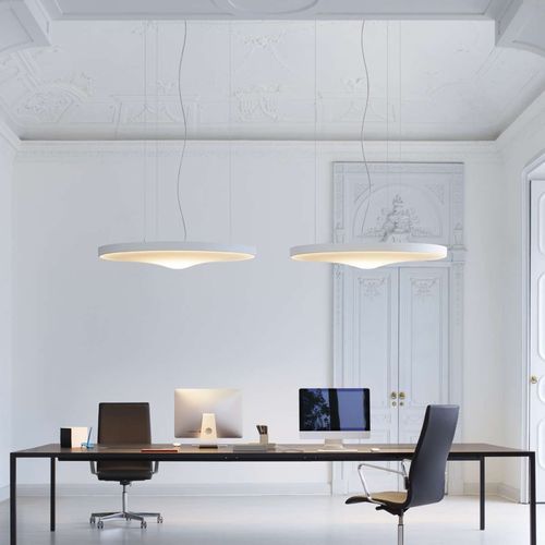 Acoustic lamp - Pétale - LUCEPLAN - pendant / fabric / contemporary