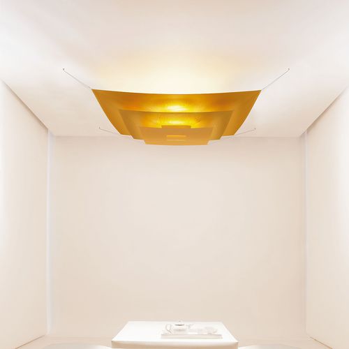 Contemporary ceiling light - LIL LUXURY - INGO MAURER - square / aluminum / polyester