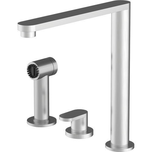 Countertop mixer tap - B_Free Kit - F.lli Barazza Srl - stainless steel / kitchen / 3-hole