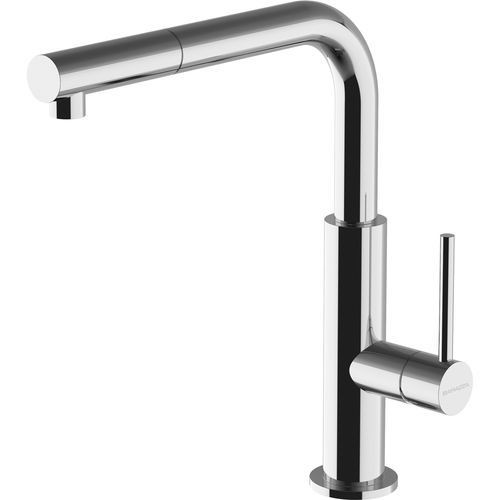 Countertop mixer tap - Officina Shower - F.lli Barazza Srl - stainless steel / kitchen / 1-hole