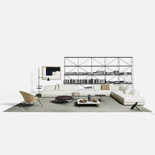 Modular sofa - Alberese - DePadova - contemporary / fabric / leather