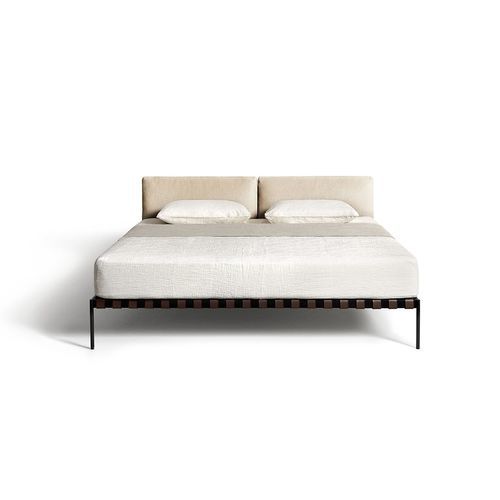 Double bed - Étiquette - DePadova - contemporary / upholstered / with headboard