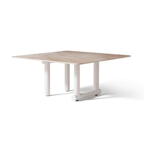 Contemporary dining table Trampoline Cassina concrete / marble