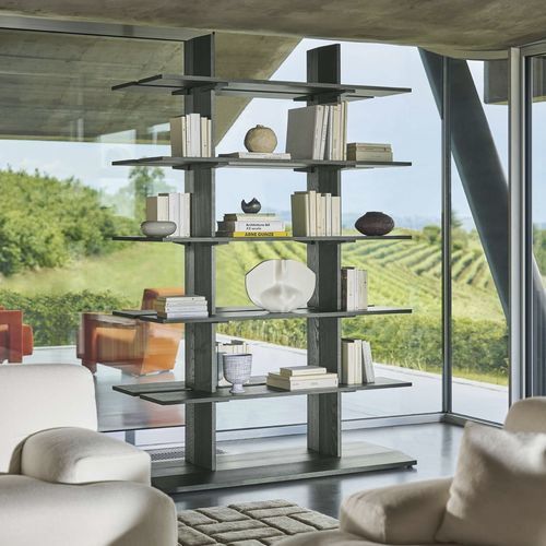 Wall-mounted bookcase - FF SPINE - Cassina - free-standing / contemporary / commercial