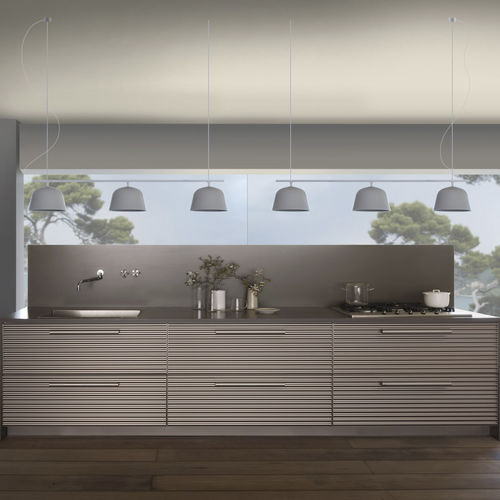 Contemporary kitchen - CINQUETERRE  - SCHIFFINI - aluminum / island / with handle