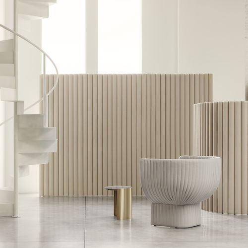 Commercial room divider - MONFORTE - IOC project partners - fabric / modular / free-standing