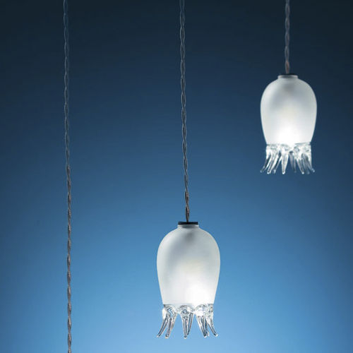 Pendant lamp - Seppiolina - ALBUM - borosilicate glass / contemporary / corded