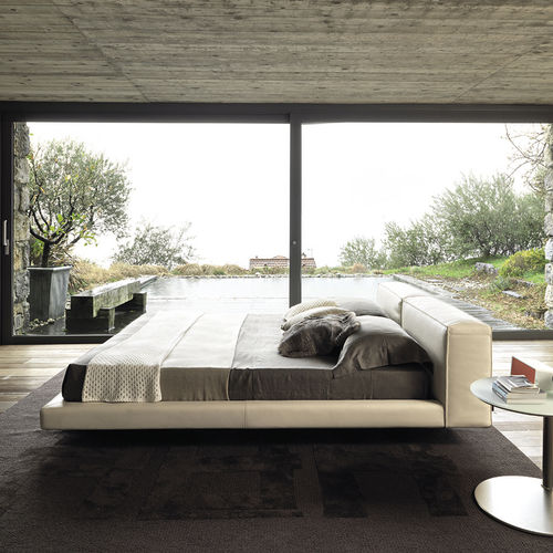 Double bed - ZENIT  - desiree divani - contemporary / upholstered / with headboard