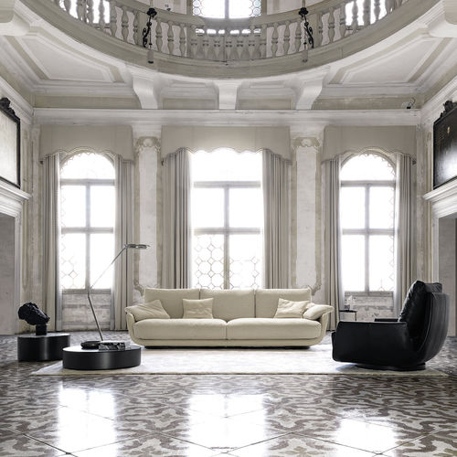 Contemporary sofa - TULISS - desiree divani - fabric / leather / with removable cover