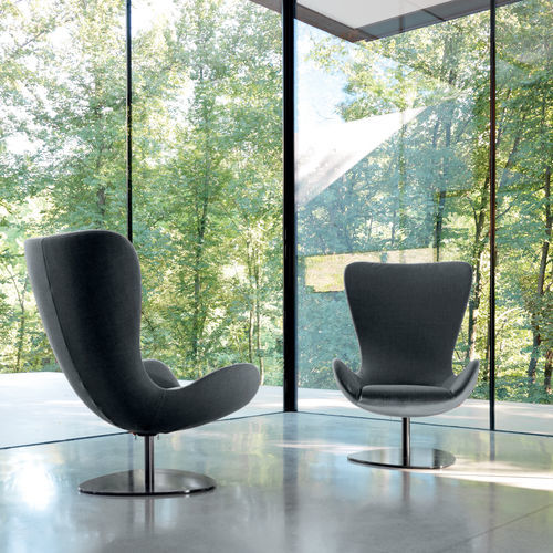 Contemporary armchair - WING - desiree divani - fabric / leather / polyurethane