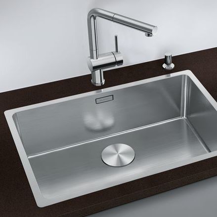 Single-bowl kitchen sink - ANDANO 700-IF - BLANCO GmbH + Co KG - without drainboard / stainless steel / overmount