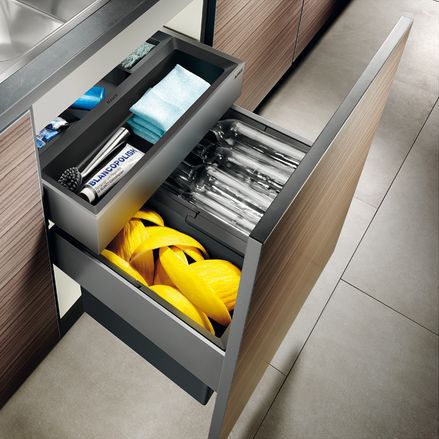 Kitchen trash can - SELECT 60/2 ORGA - BLANCO GmbH + Co KG - built-in / steel / contemporary
