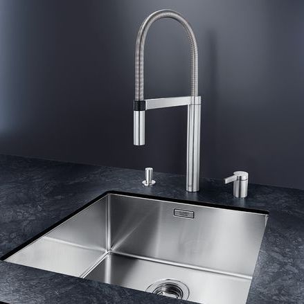 Countertop mixer tap - CULINA-S DUO - BLANCO GmbH + Co KG - chromed metal / kitchen / 2-hole