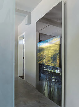 Wall-mounted mirror - MIRA - B.M.B. snc - Spiegel - contemporary / rectangular / lacquered wood