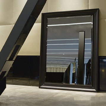 Free-standing mirror - CESAR - B.M.B. snc - Spiegel - contemporary / rectangular / lacquered wood