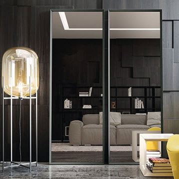 Free-standing mirror - VITTORIO - B.M.B. snc - Spiegel - contemporary / rectangular / metal